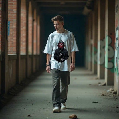 Reversed Soul Oversized T-Shirt – Contrast Edition White  (Unisex)