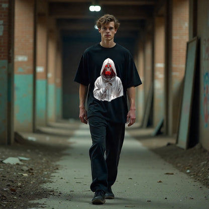 Crimson Death Oversized T-Shirt – Core Drop Black Edition  (Unisex)