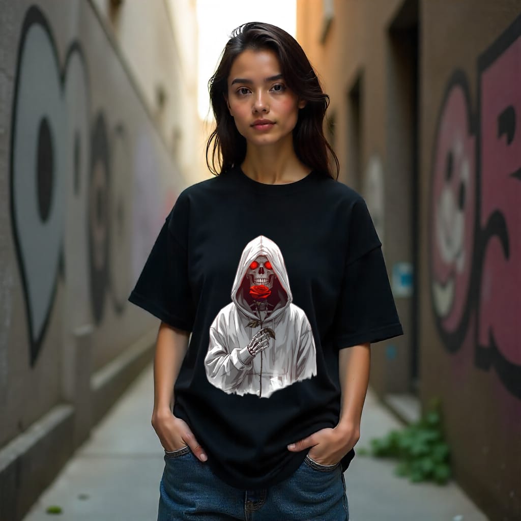 Crimson Death Oversized T-Shirt – Core Drop Black Edition  (Unisex)