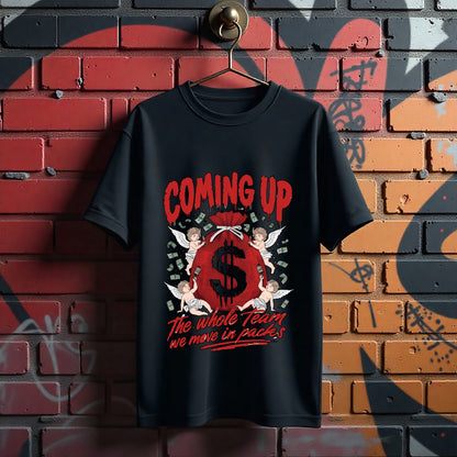 Coming Up Oversized T-Shirt – Angel Money Drop (Unisex)