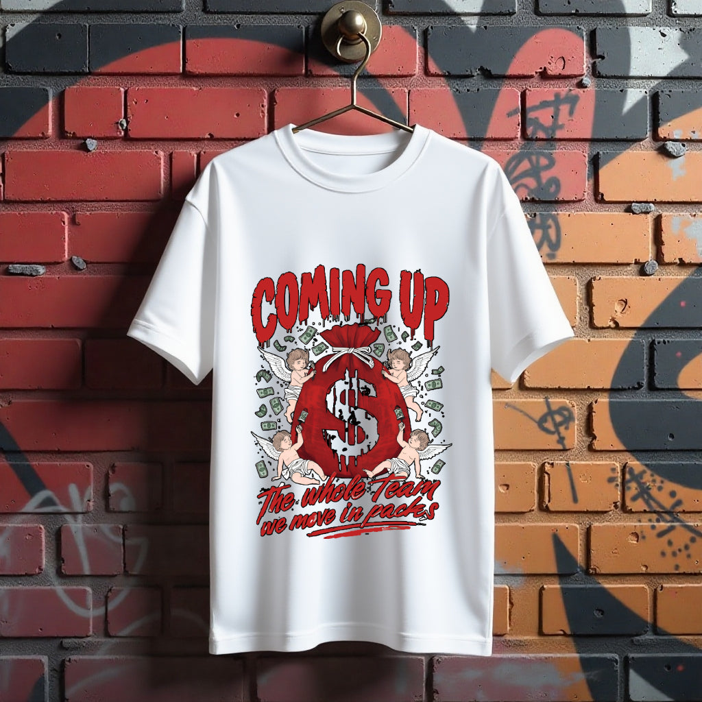 Coming Up Oversized T-Shirt – Angel Money Drop (Unisex)